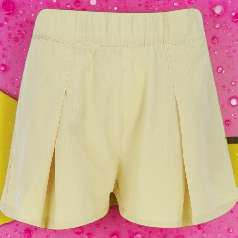 adidas Pale Yellow Women's Athletic Shorts L